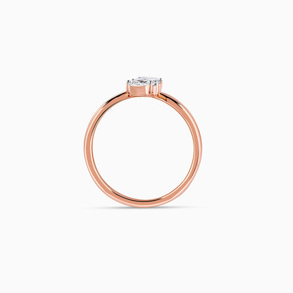 Rose Gold Dyad Solitaire Diamond Ring