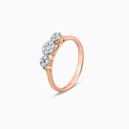 Rose Gold Troika Diamond Ring