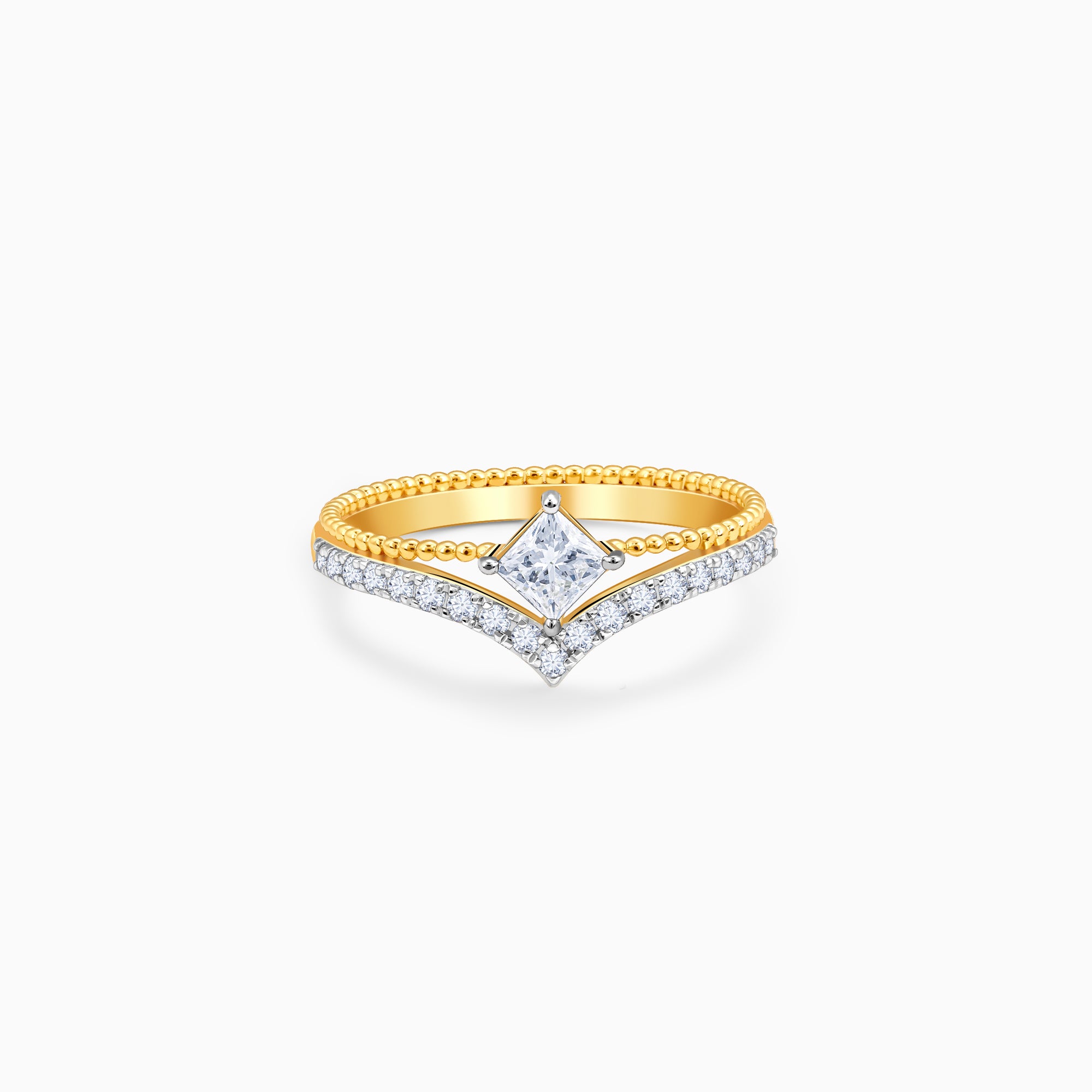 Gold Enigma Layered Lab Grown Diamond Ring - Image 1