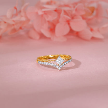Gold Enigma Layered Lab Grown Diamond Ring