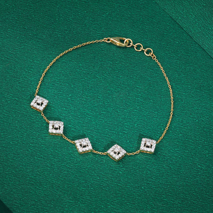 Gold Chambers of Destiny Lab Grown Diamond Bracelet