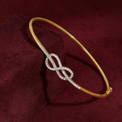 Gold Infinite Brilliance Lab Grown Diamond Bangle