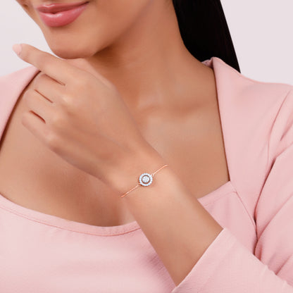Rose Gold Chamomile Lab Grown Diamond Bracelet