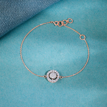 Rose Gold Chamomile Lab Grown Diamond Bracelet