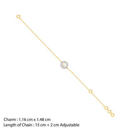 Gold Celeste Halo Lab Grown Diamond Bracelet