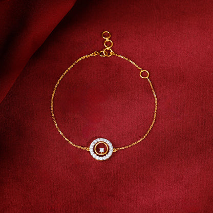 Gold Celeste Halo Lab Grown Diamond Bracelet