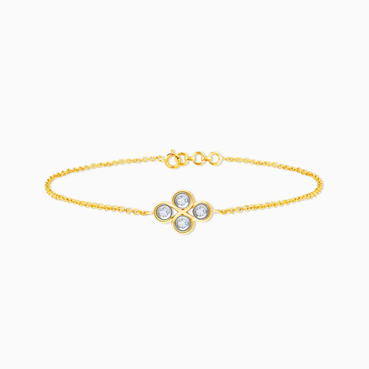 Gold Heavenly Floral Diamond Bracelet