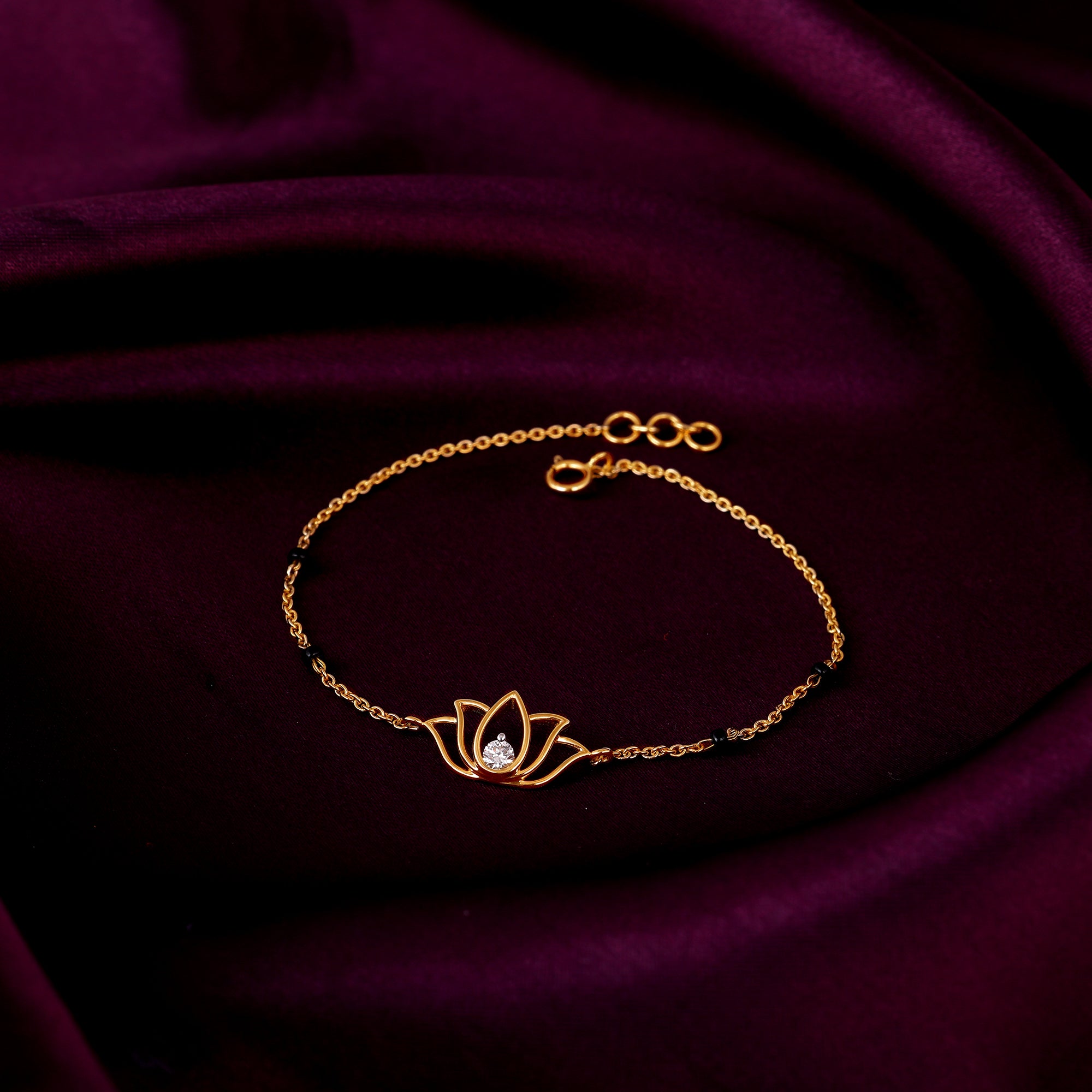 Lotus Bracelet – Black Onyx | Reija Eden Jewelry