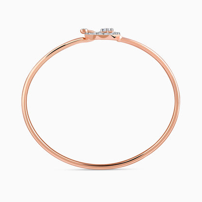 Rose Gold Orbit of Love Lab Grown Diamond Bangle Bracelet
