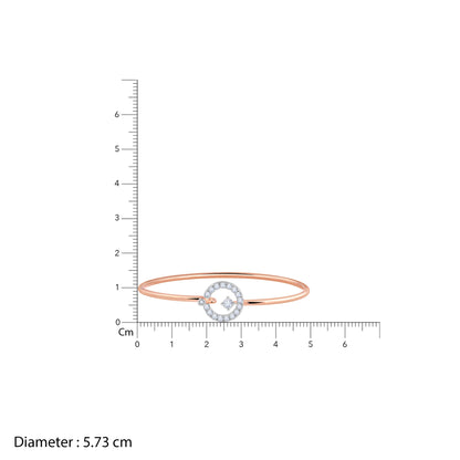 Rose Gold Orbit of Love Lab Grown Diamond Bangle Bracelet