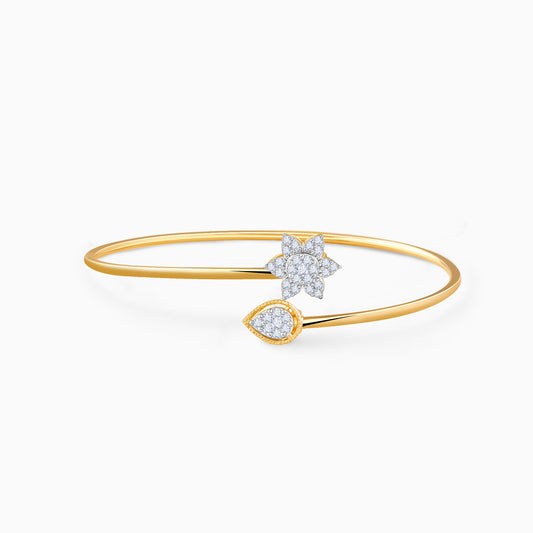 Gold Blumora Lab Grown Diamond Bangle Bracelet