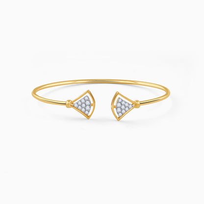 Gold Noyra Lab Grown Diamond Cuff Bracelet