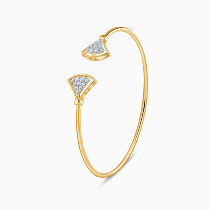 Gold Noyra Lab Grown Diamond Cuff Bracelet
