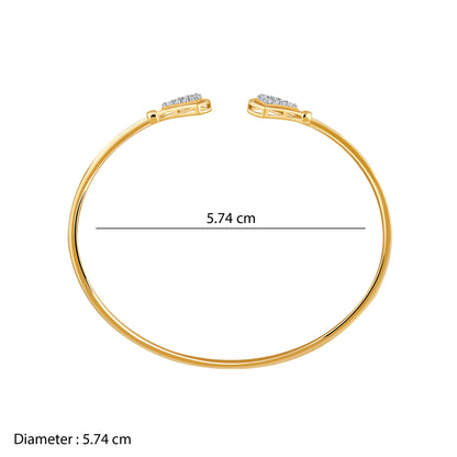 Gold Noyra Lab Grown Diamond Cuff Bracelet