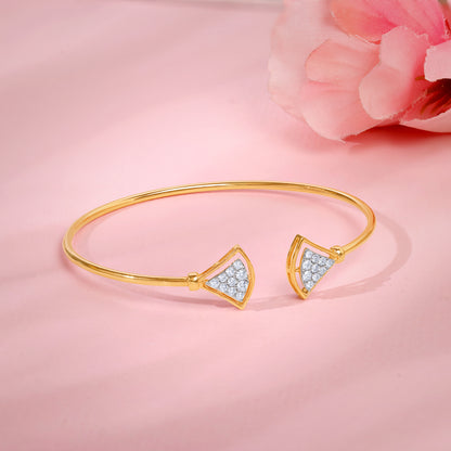 Gold Noyra Lab Grown Diamond Cuff Bracelet