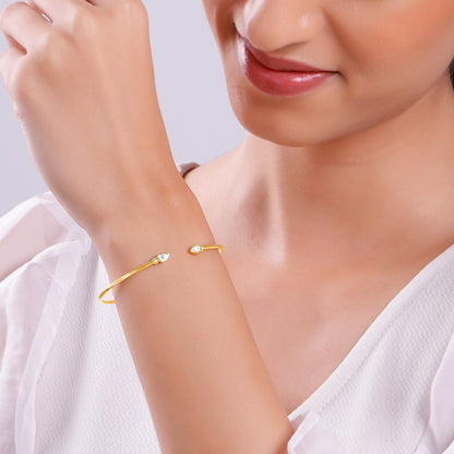 Gold Adara Lab Grown Diamond Cuff Bracelet