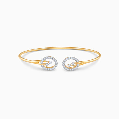 Gold Florise Lab Grown Diamond Cuff Bracelet