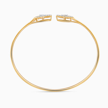 Gold Florise Lab Grown Diamond Cuff Bracelet