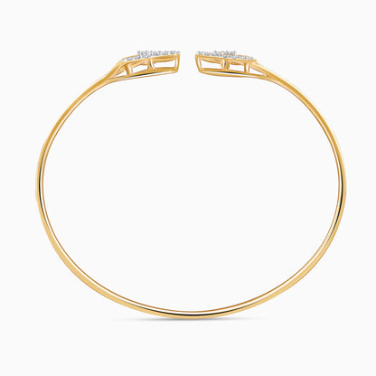 Gold Florise Lab Grown Diamond Cuff Bracelet