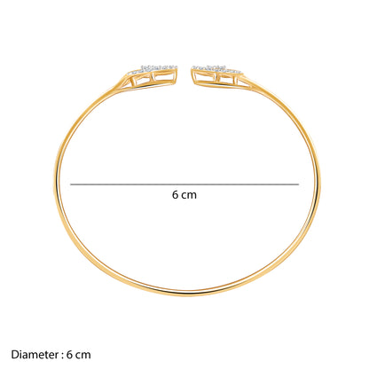 Gold Florise Lab Grown Diamond Cuff Bracelet