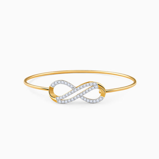 Gold Luxinity Lab Grown Diamond Bangle Bracelet