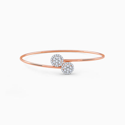 Rose Gold Floriva Lab Grown Diamond Bangle Bracelet