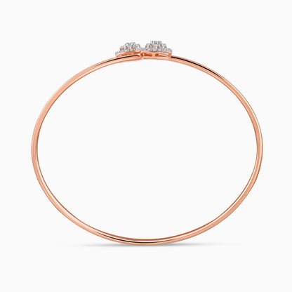 Rose Gold Floriva Lab Grown Diamond Bangle Bracelet