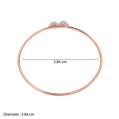 Rose Gold Floriva Lab Grown Diamond Bangle Bracelet