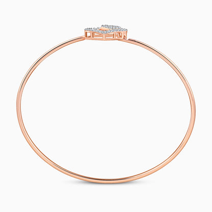 Rose Gold Duovelle Lab Grown Diamond Bangle Bracelet