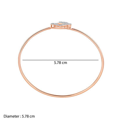Rose Gold Duovelle Lab Grown Diamond Bangle Bracelet