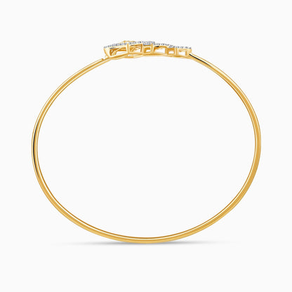 Gold Interlocking Rhombus Lab Grown Diamond Bracelet