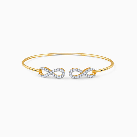 Gold Infinitra Lab Grown Diamond Cuff Bracelet