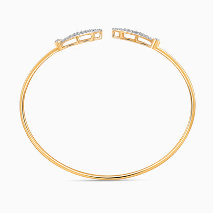 Gold Orvella Lab Grown Diamond Cuff Bracelet