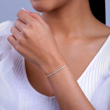 Gold Serene Love Lab Grown Diamond Bracelet