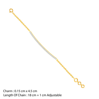 Gold Serene Love Lab Grown Diamond Bracelet