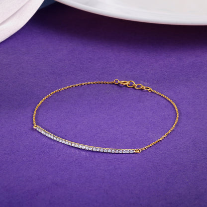 Gold Serene Love Lab Grown Diamond Bracelet