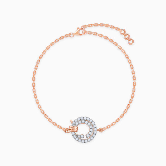Rose Gold Orbit Shine Lab Grown Diamond Bracelet