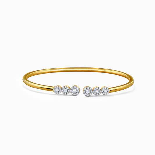 Gold Circe Lab Grown Diamond Cuff Bangle