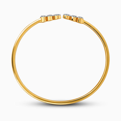 Gold Circe Lab Grown Diamond Cuff Bangle
