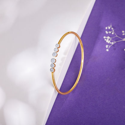 Gold Circe Lab Grown Diamond Cuff Bangle