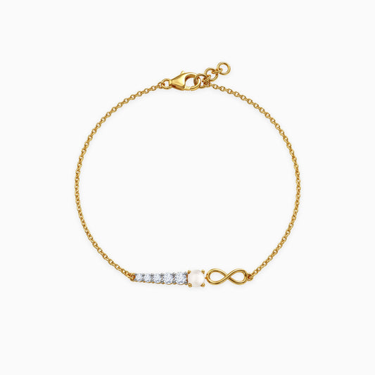 Gold Rise and Flow Lab Grown Diamond Bracelet