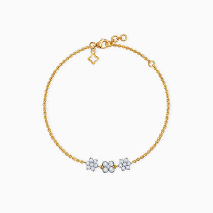 Gold Floret Lab Grown Diamond Bracelet