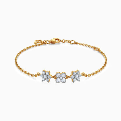 Gold Floret Lab Grown Diamond Bracelet