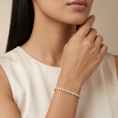 Anushka Sharma Gold Match Point Lab Grown Diamond Bracelet