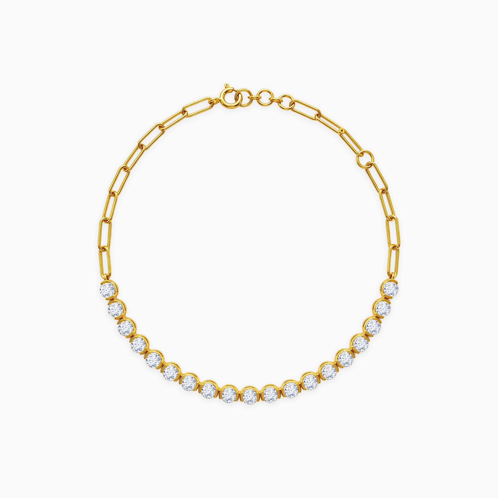 Gold Match Point Lab Grown Diamond Bracelet