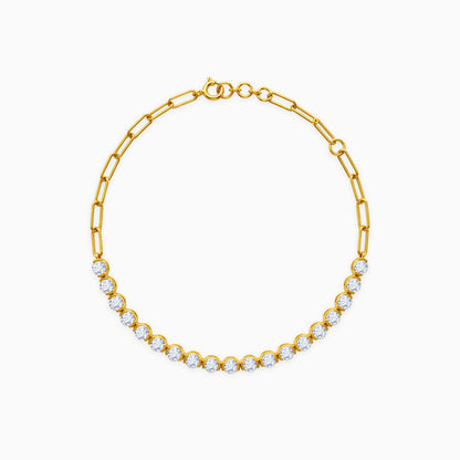 Gold Match Point Lab Grown Diamond Bracelet
