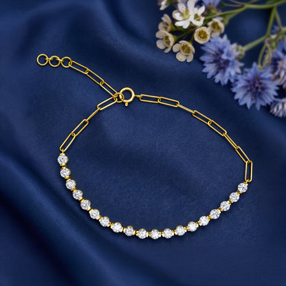 Anushka Sharma Gold Match Point Lab Grown Diamond Bracelet