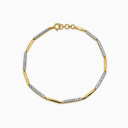 Anushka Sharma Gold Horizon Line Lab Grown Diamond Bracelet