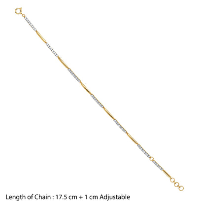 Anushka Sharma Gold Horizon Line Lab Grown Diamond Bracelet