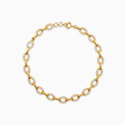 Gold Celestial Link Lab Grown Diamond Bracelet
